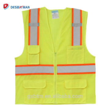 ANSI 107 High Visibility Police Safety reflektierende Weste Reißverschlusstasche